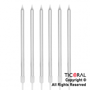 VELA METALIZADA 10,5 CM PLATA x 6